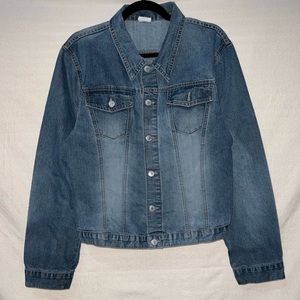 Vintage Women's Denim Jean Jacket C'est Toi Button Up Medium Wash Fade Size XL
